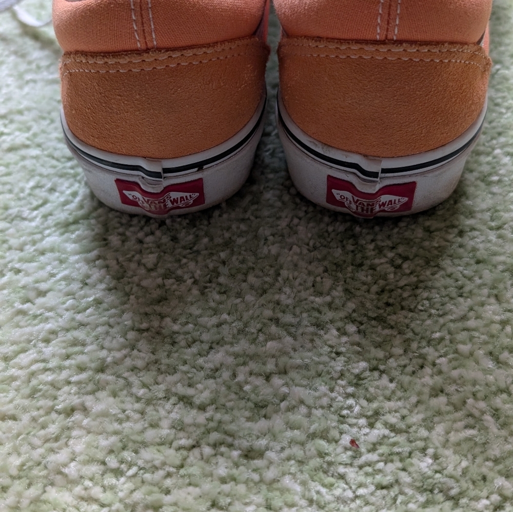 Orange Low Top Vans Size 8 - Picture 4 of 5